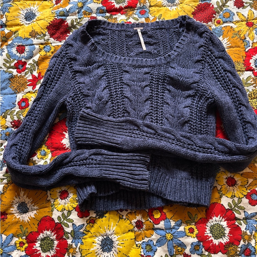 Free People Cable Knit Sweater